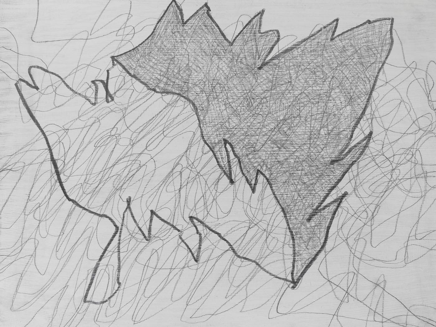 2020, Flug-B, 21 cm x 29,7 cm, Zeichnung auf Papier